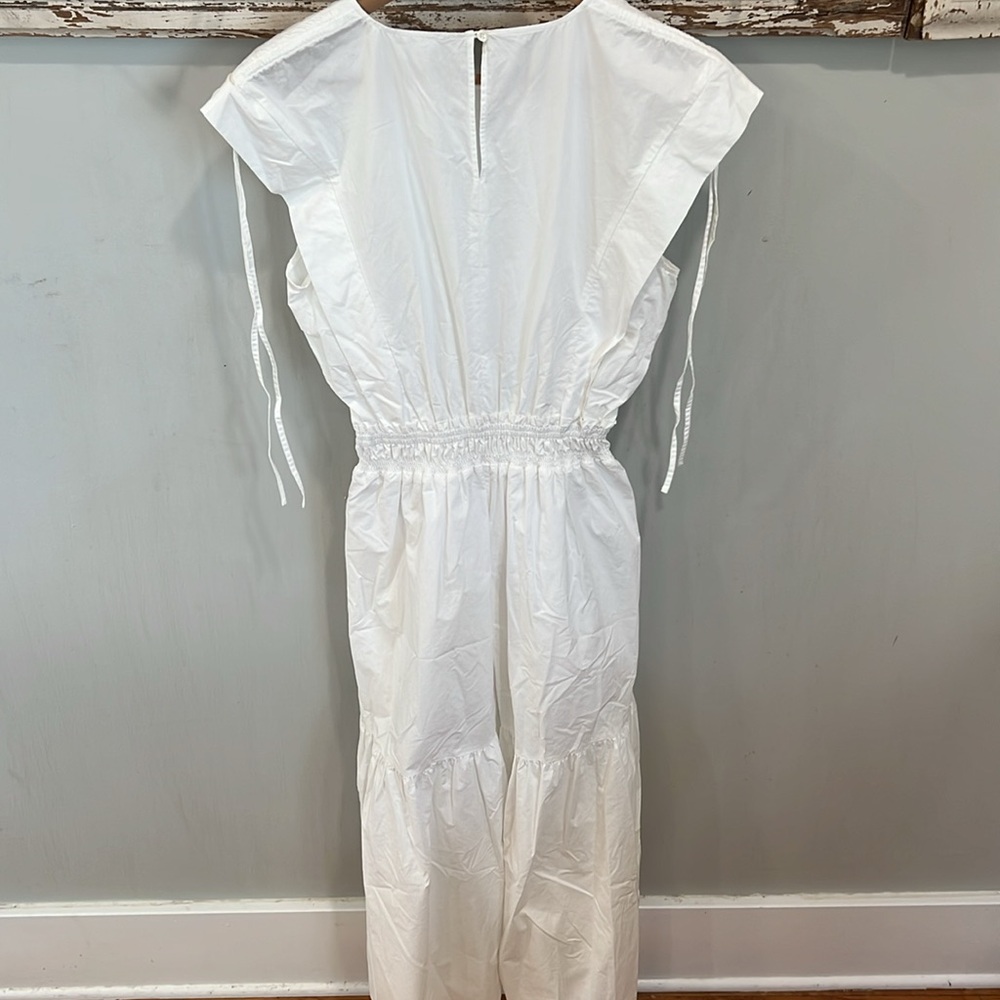 Frame Organic Cotton A-Line Dress Cotton-Poplin Midi‎ Dress Size Small - Picture 5 of 9